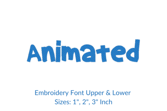 Animated Font Embroidery Design