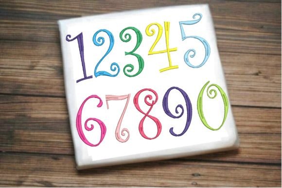 Beautiful Small Numbers Monogram 1 to 0