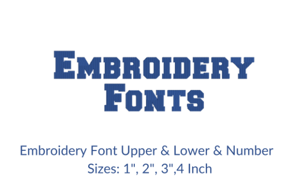 College Font Embroidery Design