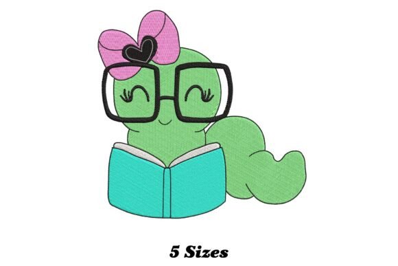 Delightful Book Worm: A Seasonal Embroidery Gem