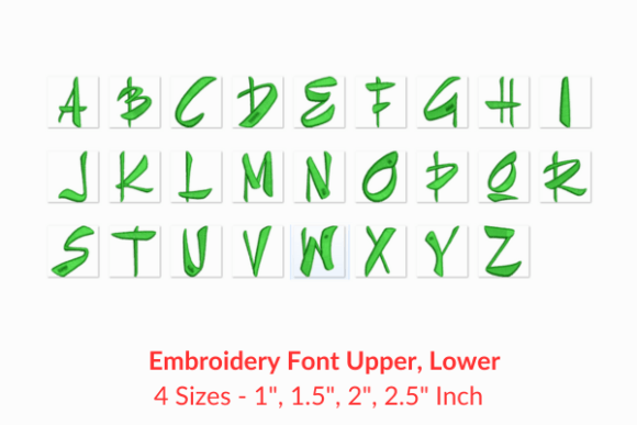 Goatskin Brush Fonts Embroidery Design