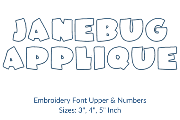 Junebug Applique Fonts Embroidery Design