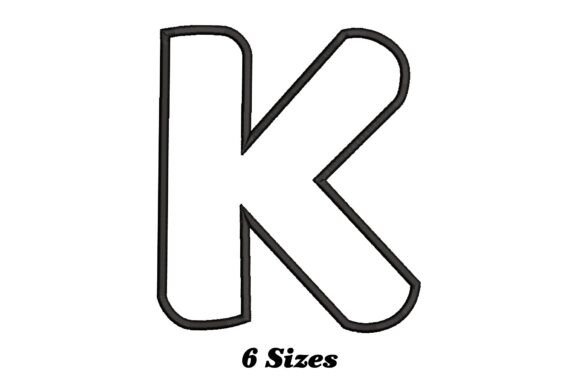 Letter K Outline: A Sweet, Stylish Embroidery Accent for Meaningful Gifts