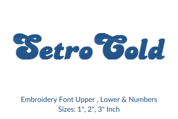 Retro Bold Font Embroidery Design