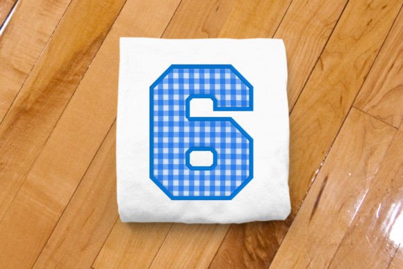 Varsity Number 6 Applique Embroidery